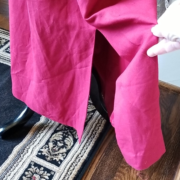 16 Womens Petite RED  long Dress Lined - Picture 9 of 13